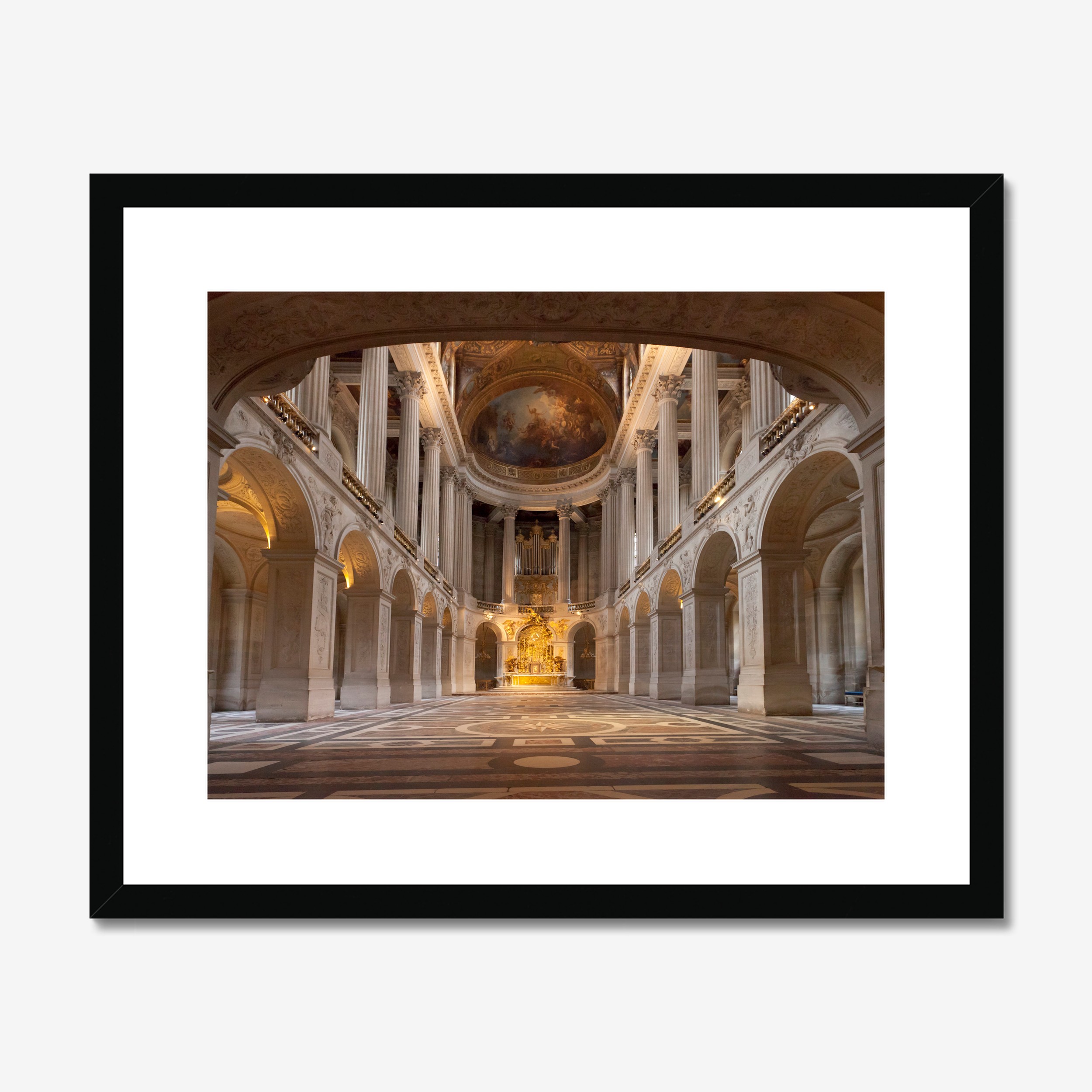 mock-up of framed print of limited edition photograph of Royal chapel